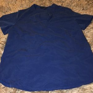 Blue short sleeve blouse